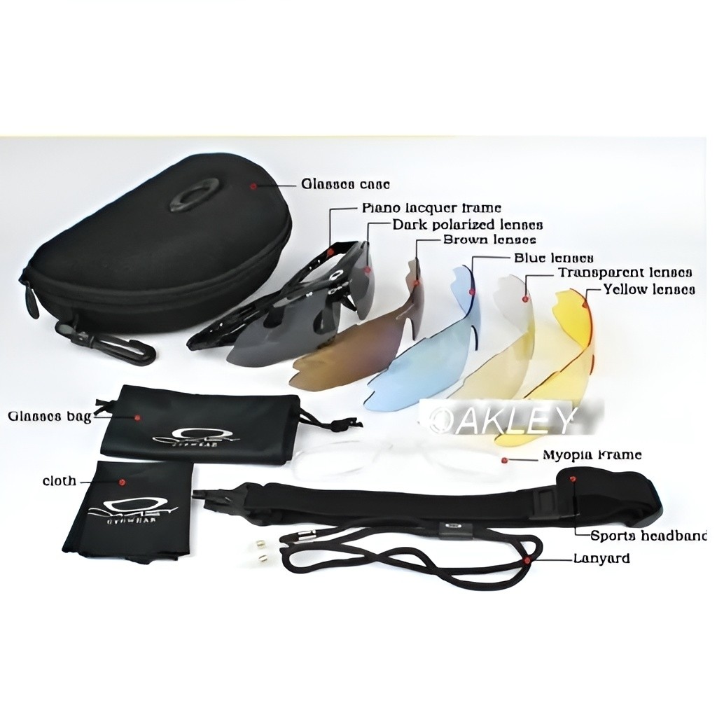 عینک کوهنوردی اورجینال 5 لنزی مارک OAKLEY (ارسال رایگان و خرید قسطی)
