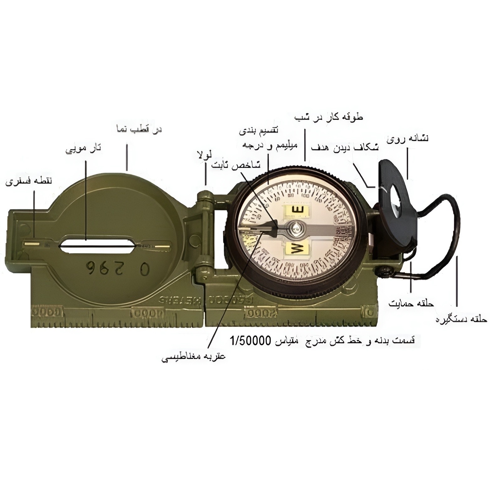 قطب نما کوهنوردی و نظامی اورجینال ضد آب با محور چرخشی