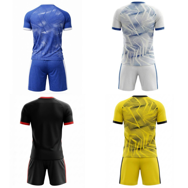 ست لباس تیمی یا تیشرت و شورت فوتبالی اعلا سایز 2XS تا 2XL