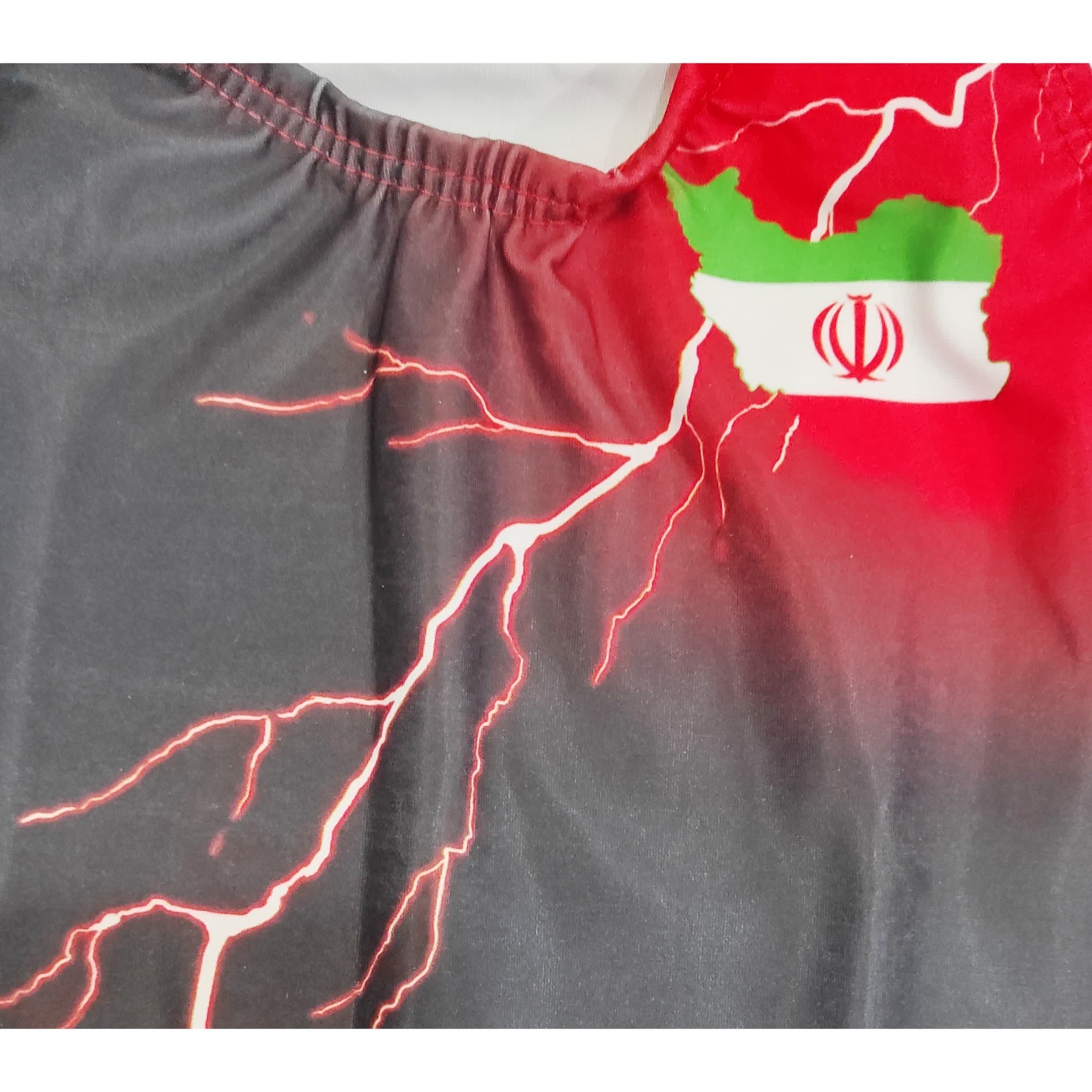 دوبنده کشتی تیم ملی اعلا طرح رعد و برق سایز XS تا XL