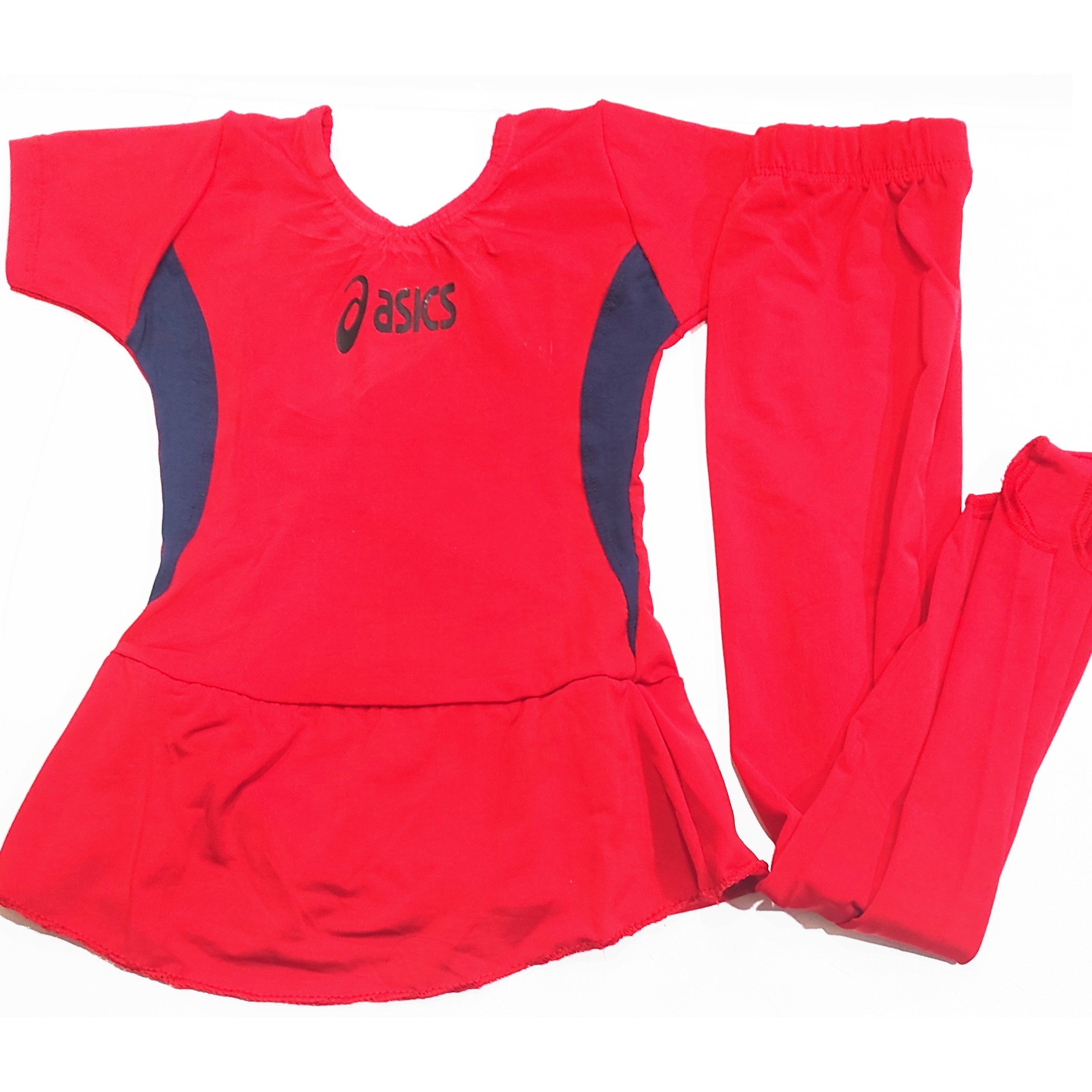 لباس ژیمناستیک دخترانه اعلا مدل Asics سایز 2