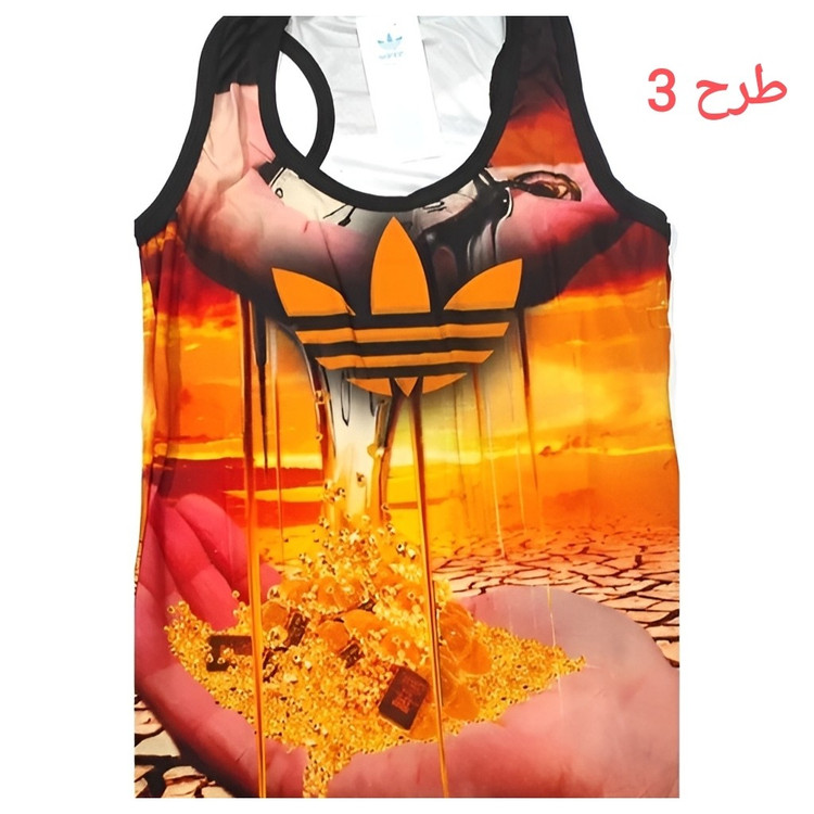 رکابی ورزشی، رکابی بدنسازی دخترانه و پسرانه طرح دار سایز L و XL