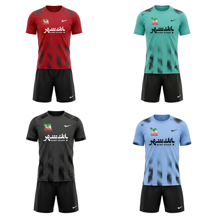 ست تیشرت و شورت کشتی پارچه اعلا سایز XS تا 2XL
